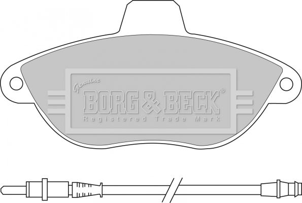 BORG & BECK Комплект тормозных колодок, дисковый тормоз BBP1461